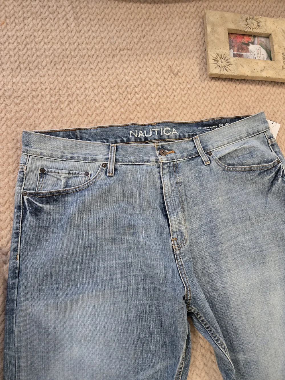 Nautica Jeans Mens 40x30 Relaxed Fit Blue Denim Lot 2 Cotton Classic Identical